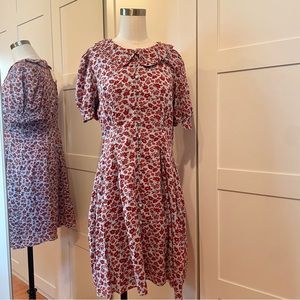 NWT Madewell Collared Puff-Sleeve Mini Dress in Piccola Floral, Size 8